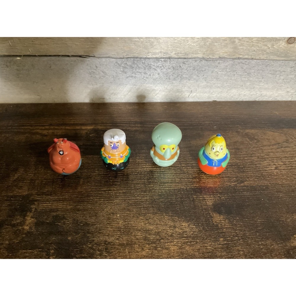 SpongeBob SquarePants Weeble Wobble Toys Viacom Frankford Candy Lot Of 4 - Picture 3 of 3